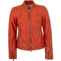 Jilani Lederjacke Saya Jilani - Damen Lederjacke Lammleder rotorange