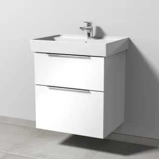 Sanipa 3way Waschtischunterbau zu Villeroy & Boch Collaro Waschtisch mit 2 Auszügen, Weiß-Glanz UF83478