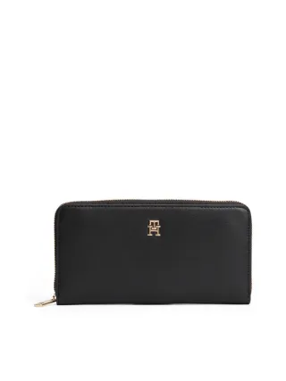 Tommy Hilfiger - Geldbörse mit TH-Monogramm schwarz - Gr. - OS