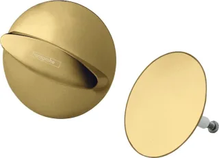 Hansgrohe Ab-u.Überlaufgarnitur Flexaplus F-Set (Griff u.Stopfen) Polished Gold-Optik, 58185990 58185990