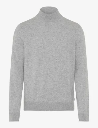 Brax Herren Strickpullover Style BEN platin, hellgrau, Gr. M