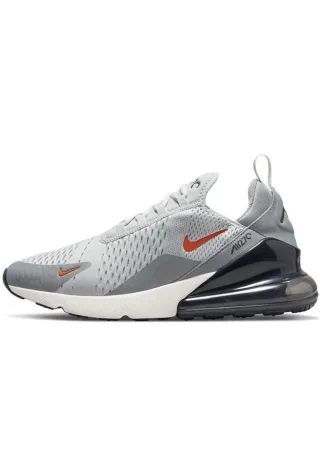 Nike Air Max 270 Turnschuhe, Grau Nebel / Team Orange Segel