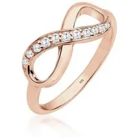 Elli Fingerring Zirkonia Weiß Schmuck Geschenk 925 Sterling Silber, Infinity