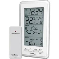 technoline WS 9130 Funkwetterstation (inkl. Außensender, DCF-77 Funkuhr, Wettervorhersage & Temperaturanzeige (Innen/Außen)