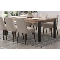 trendteam Esstisch Emile (Esstisch in Eiche Tabak und schwarz, 200 x 100 cm), bis zu 8 Personen