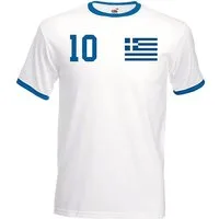 Youth Designz T-Shirt Griechenland Herren T-Shirt im Fußball Trikot Look mit trendigem Motiv