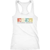 Neverless Tanktop Damen Tank-Top California Dreaming Summer Party Palmen Palms Retro