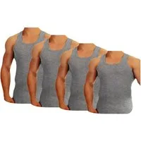 TEXEMP Tanktop 4er Pack Herren Unterhemd Baumwolle Tank Top Feinripp Shirt Achselhemd (4-tlg)