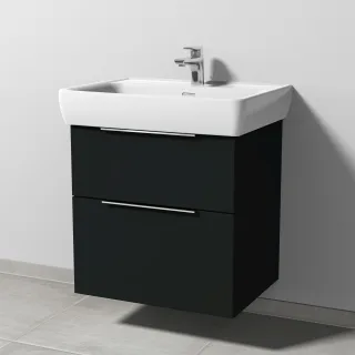 Sanipa 3way Waschtischunterbau zu Laufen Pro A Waschtisch mit 2 Auszügen, Vulkan-Matt UP7571V
