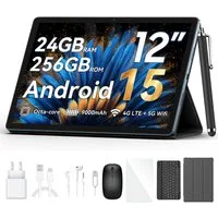 blackview 12,1 " Mega2 Android 15 4G LTE 2,4K 8GB/12GB+256GB Tablet (12", 256 GB, Android 15, 4G (LTE), 2.4K FHD, 9000mAh, PC-Modus 2,0, Octa-Core)