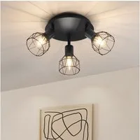 Zedelmaier Deckenstrahler Deckenleuchten 2/3/4 Flammig Deckenspots, E14/40W, ohne Leuchtmittel, ohne Leuchtmittel, Schwenkbar 350°, für Wohnzimmer Schlafzimmer Arbeitszimmer