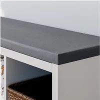 Clutter Cover Sitzkissen für Kallax Regal, Grau, Sitzauflage 4cm Dick, für 2er, 3er oder 4er Kallax, Polster mit abnehmbarem Bezug
