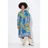 Angel of Style Midikleid Midikleid Animalmix-Print Langarm