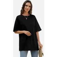 Imily Bela T-Shirt Damen Freizeit Oberteile (Packung, 1-tlg., 1per-Pack) Einfarbig