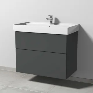 Sanipa 3way Waschtischunterbau zu Villeroy & Boch Collaro Waschtisch mit 2 Auszügen, Anthrazit-Matt SM83622