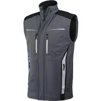 Leibwächter Arbeitsweste Flex Line Softshell Bodywarmer bequem, atmungsaktiv, wasserabweisend mit Fleecefutter