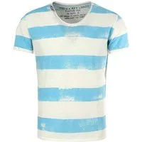 Key Largo T-Shirt Airflight vintage Look MT00238 V-Auschnitt gestreift kurzarm slim fit
