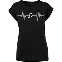 Youth Designz Print-Shirt "Heartbeat Music" Damen T-Shirt als Statement Geschenk Frauen Motiv mit trendigem Aufdruck für Frauen