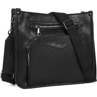 TANTOMI Umhängetasche Damen Schultertasche Mittelgroß, Crossbody Bag mit mehreren Fächern, Damen Handtasche Leicht Henkeltasche Schultertasche