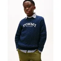 Tommy Hilfiger Strickpullover Regular fit, für Kinder bis 16 Jahre, Druck