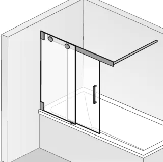 HSK K2.P Badewannenaufsatz Gleittür 2-teilig 2185xxx