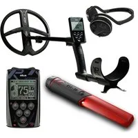 XP Metal Detectors Metalldetektor DEUS X35 28 RC + WSA Kopfhörer + MI6 Pinpointer, BOOST-Modus für mehr Tiefe