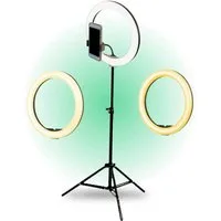 TronicXL Ringlicht Ringlicht mit Stativ Handy Smartphone Halterung Selfie 2m groß hoch, Live-Streaming Fotografie Live Streamer