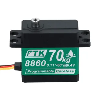 PTK 8860 70KG Metal Gear Digital RC Servo Waterproof 180º for 1/8 1/10 Car Models