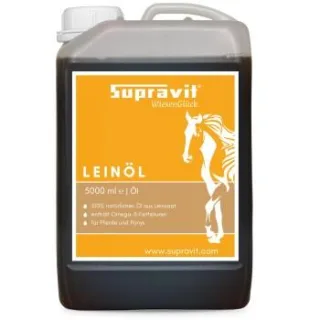 Supravit Leinöl für Pferde Ergänzungsfuttermittel 5l