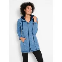 bonprix Strickfleecejacke mit Kapuze mit Kordelzug, Reißverschlusstaschen