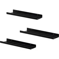 EUGAD Wandregal, Set 3-tlg., Hängeregal aus Metall Schweberegal Industrie-Design