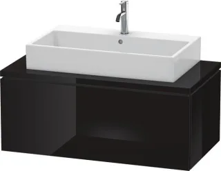 Duravit L-Cube Konsolenwaschtischunterbau wandhängend Schwarz Hochglanz 1020x547x400 mm - LC58140404 LC581404040