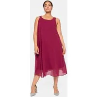 Sheego Etuikleid Kleid Ärmellos in figurumspielender Passform