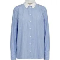 Mos Mosh Kurzarmhemd MMTayla Stripe Shirt Hydrangea