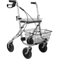 Drive Medical Rollator Drive Medical Migo 2G Standard-Rollator faltbar silber, Zweifunktionsbremse, ergonomische Handgriffe, pannensichere Bereifung