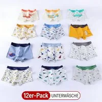 Bundviel Hosenunterrock 12 Jungen Boxershorts Baumwolle Unterhose Unterwäsche Bunt Boxer (12-St)