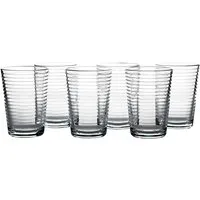 Pasabahce Glas 52752 Doro Wasserglas 210 ml 6er-Set Trinkgläser Gläserset mit Grooved, 6-tlg.