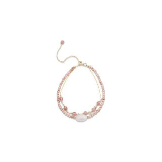Luxenter-Armband, Metalllegierung Ekhao und champagnerfarbene Zirkonia, 18K vergoldet