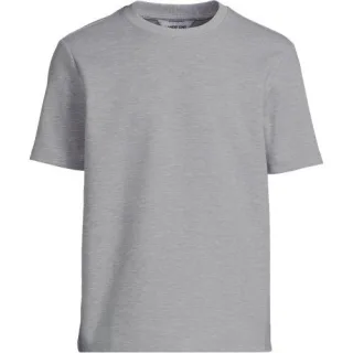 Seriously Soft T-Shirt, Herren,  Grau, Baumwolle/Polyester/Baumwoll-Mischung, by Lands' End