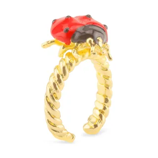 Marienk?fer Gl?cksbringer Ring vergoldet