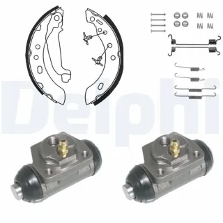 Delphi Bremsbacken vormontiert hinten Nissan Micra K11