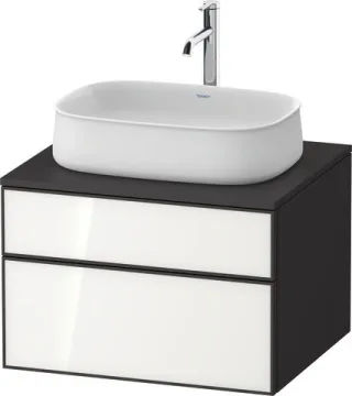 Duravit Zencha Konsolenwaschtischunterbau wandhängend Weiß & Graphit n/a & Supermatt 650x550x442 mm  ZE4820064800000