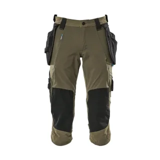 MASCOT Dreiviertel-Hose mit Hängetaschen ADVANCED Moosgrün 62 - 17049-311-33-C62