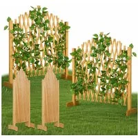 Gardebruk Spalier, 2 St., Rankgitter Gartenzaun bis 200 cm ausziehbar faltbar verstellbar Balkon