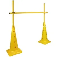 SPORTIKEL24 Hürde Kegel 50 Hürdenset mit Stangen 100 cm Farbe Gelb