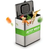 equipps Biomülleimer Biomülleimer mit Geruchsfilter 6L, Komposteimer Küche für Biomüll, mit Aktivkohlefilter, Schwingdeckel