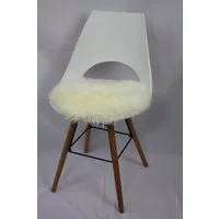 Heitmann Felle Stuhlkissen Lamm, Sitzauflage rund, Ø 45 cm, echtes Lammfell, waschbar, auch als 2er oder 4er Set
