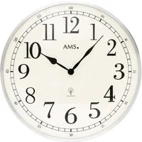 AMS Funkwanduhr F5606 (Quarzuhr, Wohnzimmer, Esszimmer,Küche,Büro,Ø 40cm)