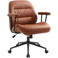 IWMH Bürostuhl Drehstuhl mit abnehmbarer Armlehnen, (Ergonomisch Schreibtsichstuhl), PU-Leder Stuhl für Schminktisch Homeoffice