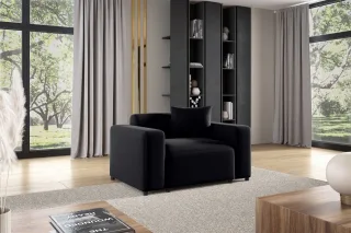 Sessel Designersessel MEGAN in Stoff Salvador Schwarz
